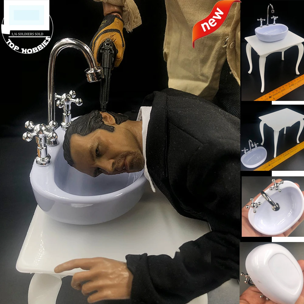 1/6 весы соотношение сцена аксессуары бар Туалет белый умывальник Набор