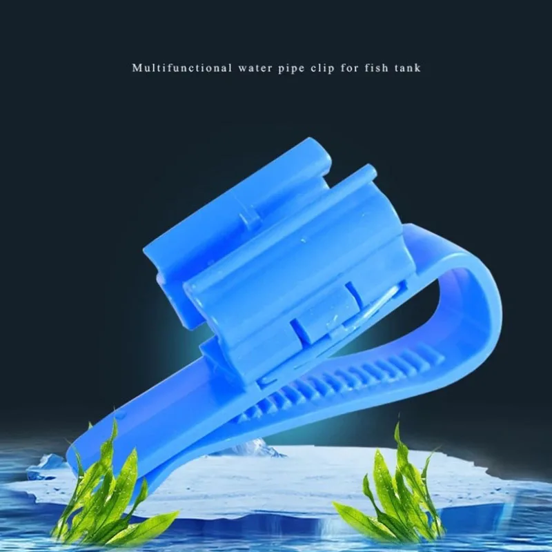 2Pcs Aquarium Wasser Rohr Halter Wasser Rohr Schlauch Halterung für 8-16mm Rohr Wasser Rohr Befestigt clip Fisch Tank Schlauch Clamp Blau – Detail 6