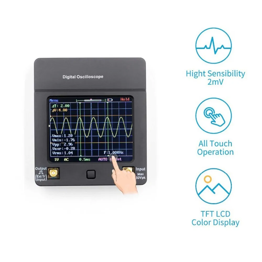 Цифровой портативный тестер DSO112A мультитестер с тонкоплёночной волной 2 МГц 5 млн