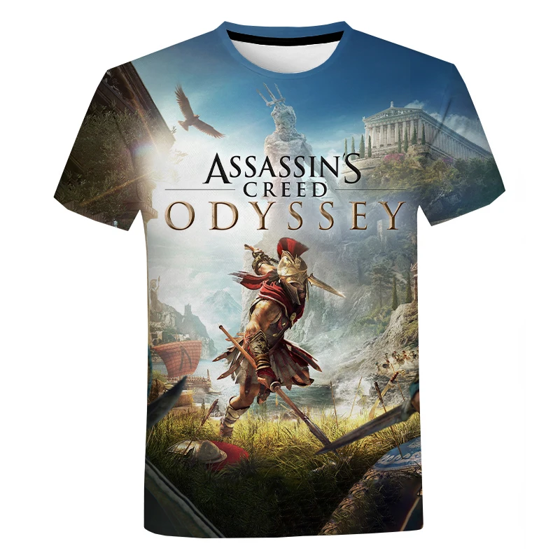 

Assassin's Creed-Men's Women's 3D Printed T-Shirt Fashion Casual Short Sleeve Street Boys and Girls Hip Hop Game Sports Top