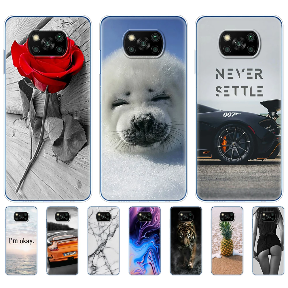 for xiaomi poco x3 nfc case silicon soft back for poco x3 pro case tpu bumper for poco x 3 pocox3 nfc 6 67 global phone cover free global shipping