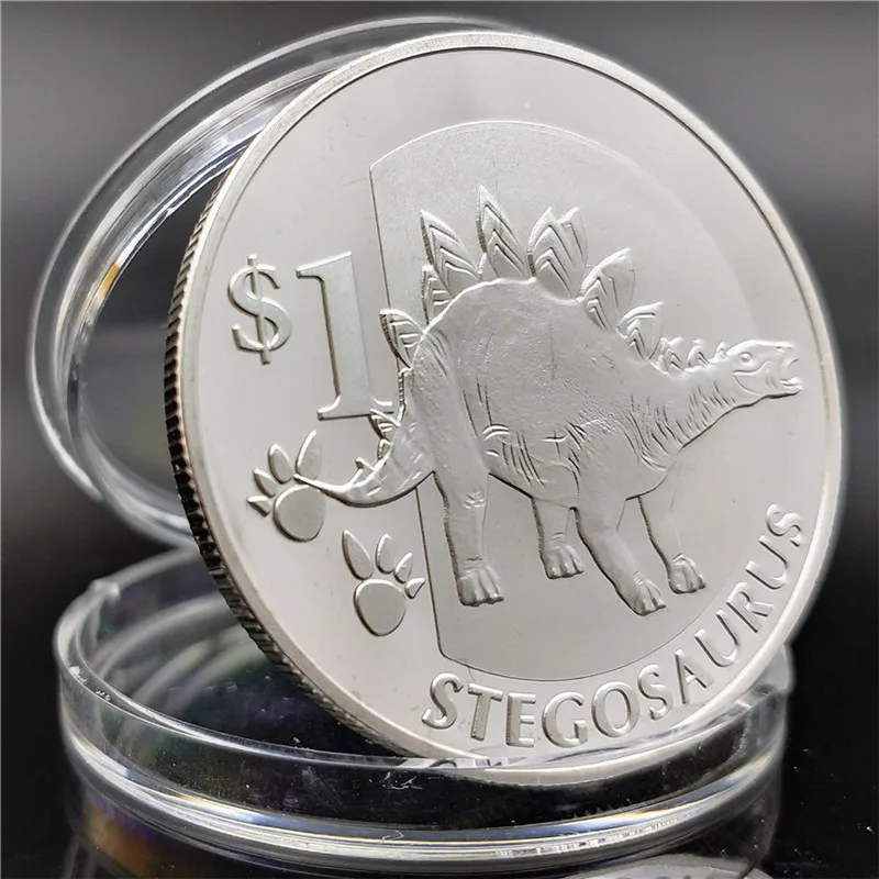 Памятные монеты с различными динозаврами памятные поделки Коллекционирование