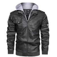 new mens liner pu leather jackets coats with hood autumn spring casual motorcycle jacket for men windbreaker biker jackets 5xl
