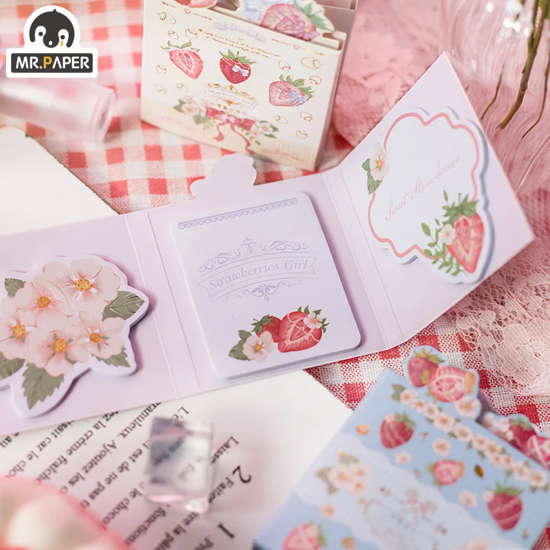 Mr.Paper 120 шт./компл. 4 вида конструкций в стиле Ins серии Sweet Berry Farm наклейки для заметок