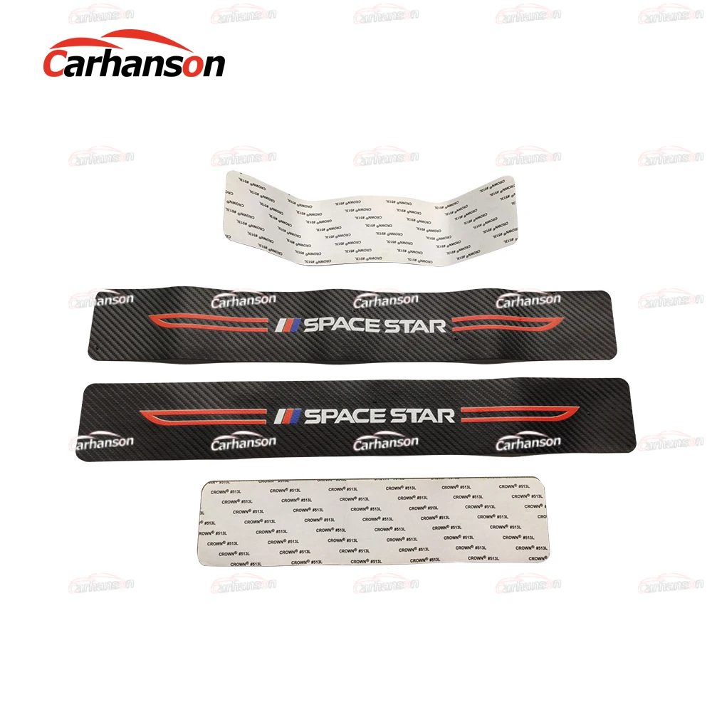 Защитная накладка для порога автомобиля Mitsubishi Space Star 2020 наклейка из