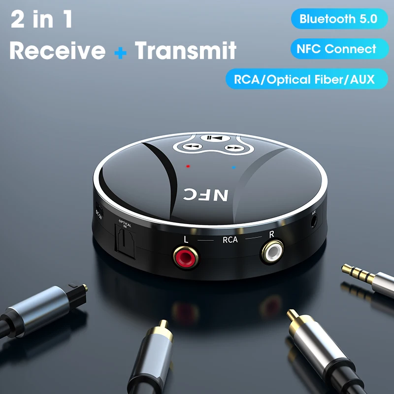 Bluetooth 5.0 Audio Transmitter Receiver OPTICAL Low Latency Wireless Adapter RCA SPDIF 3.5mm Aux Jack for TV PC Car Music | Электроника