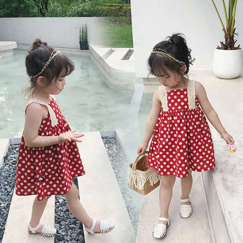 

Новое летнее детское платье принцессы для девочек, детское платье без рукавов с принтом для девочек 12 мес.-6 лет, повседневные праздничные пл...