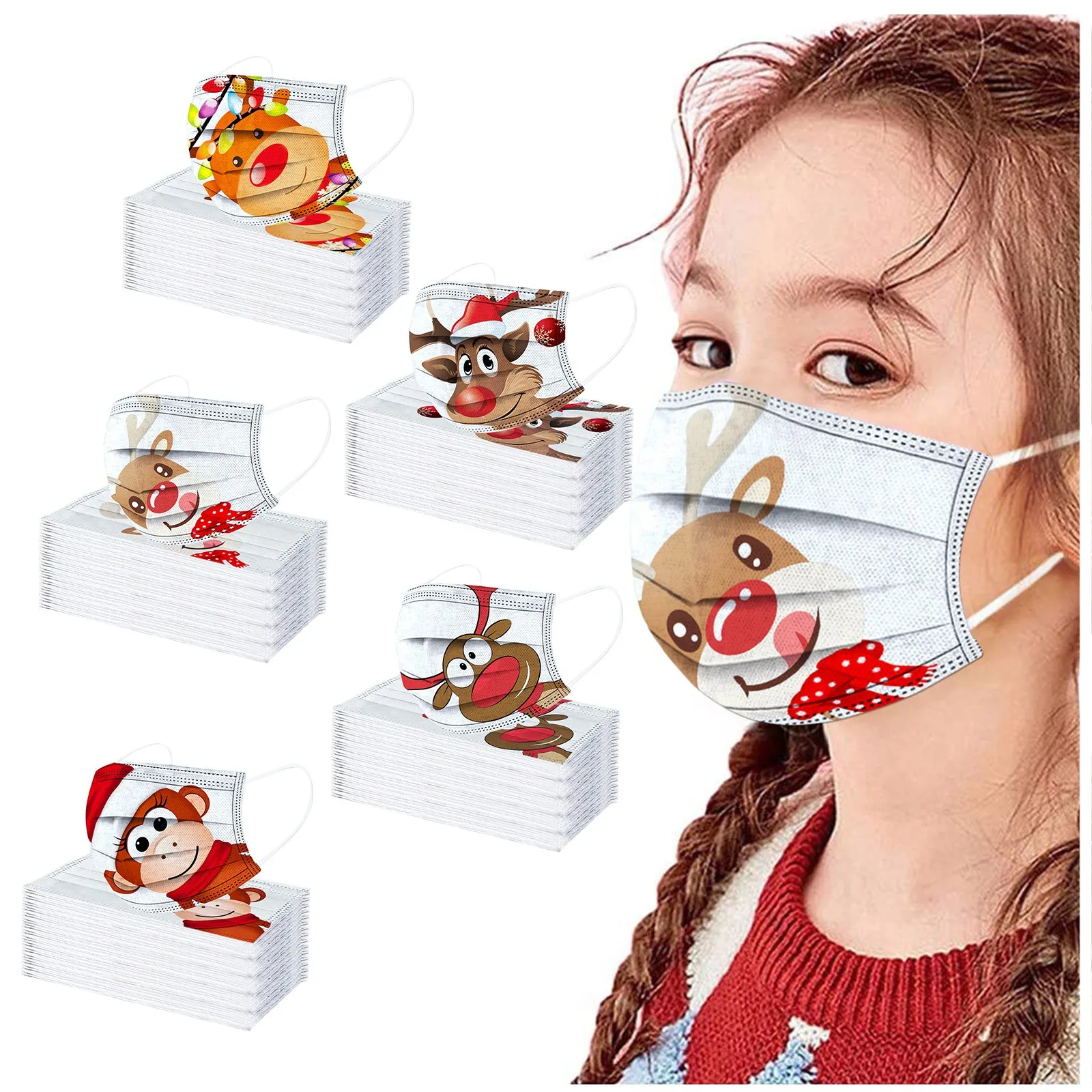 50 шт. одноразовые маски для детей 3 слоя | Красота и здоровье