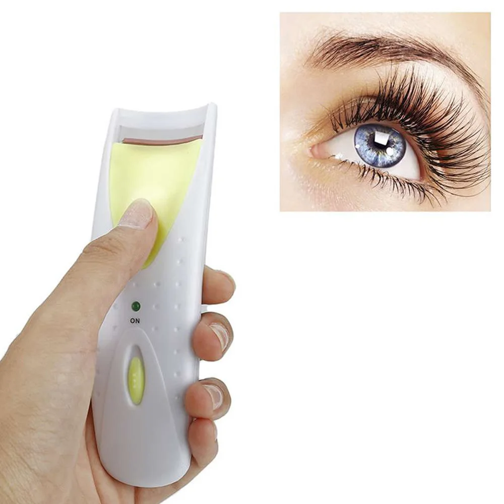 

2021 New Women Makeup Electric Heated Eyelash Curler Long Lasting Eye Lash Perm Heated Eyelashes Clip Recourbe Automatic Tool