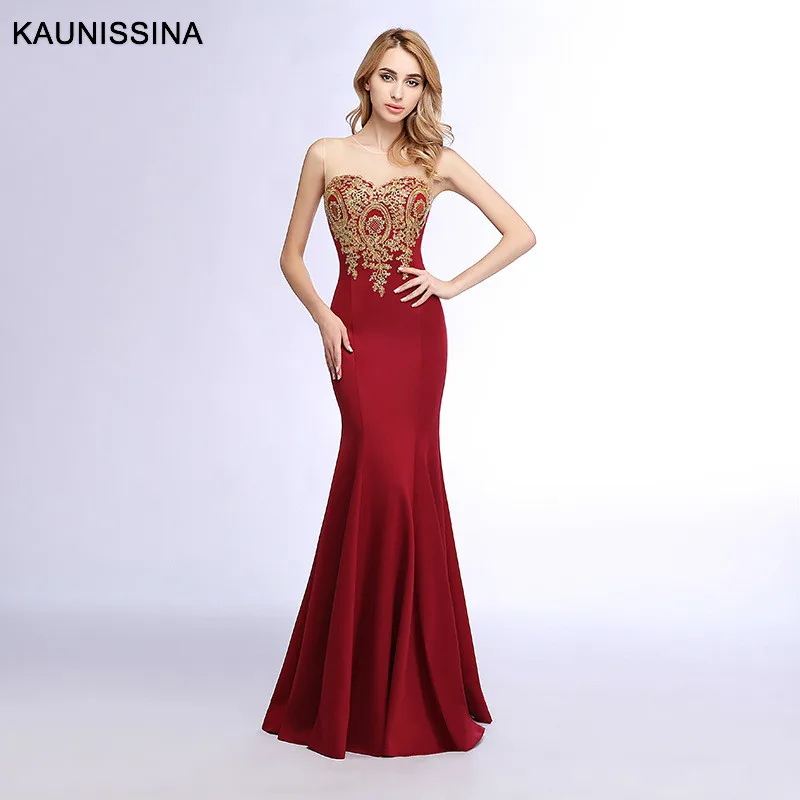 KAUNISSINA длинное вечернее платье привлекательное с открытой спиной Красное