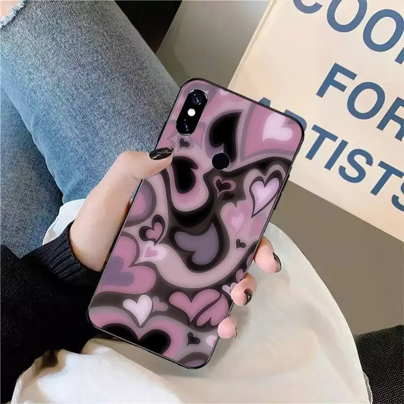 

forma di cuore rosa per Phone Case For Xiaomi Redmi note 7 8 9 t max3 s 10 pro lite funda shell coque cover