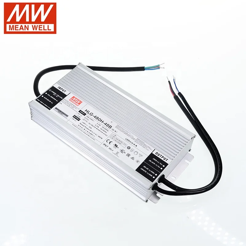 40 шт./упак. Dimmable Meanwell 480 Вт Светодиодный драйвер HLG-480H-48B 10А постоянный ток водонепроницаемый источник питания