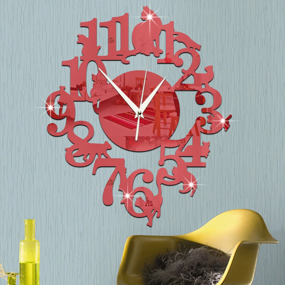 Креативные Часы Funlife с черным котом декоративные часы для гостиной настенные