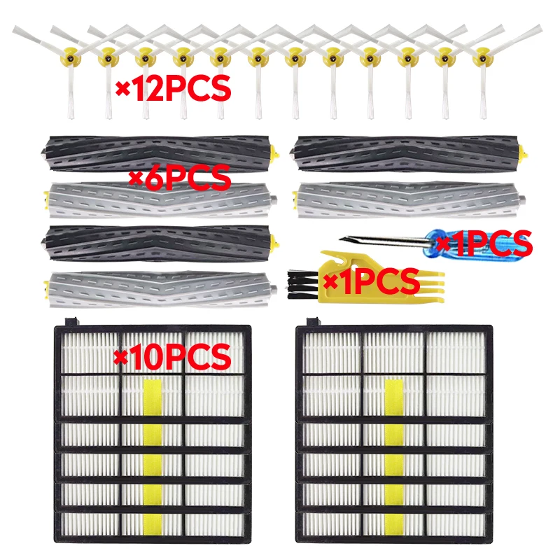 

HEPA Filters Brushes Replacement Kit for iRobot Roomba 980 990 900 896 886 870 865 866 800 Accessories Parts