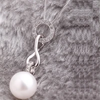 925 sterling silver freshwater pearl korean fashion pendant necklace for women girl friends gift joyas de plata mujer 2019 femme