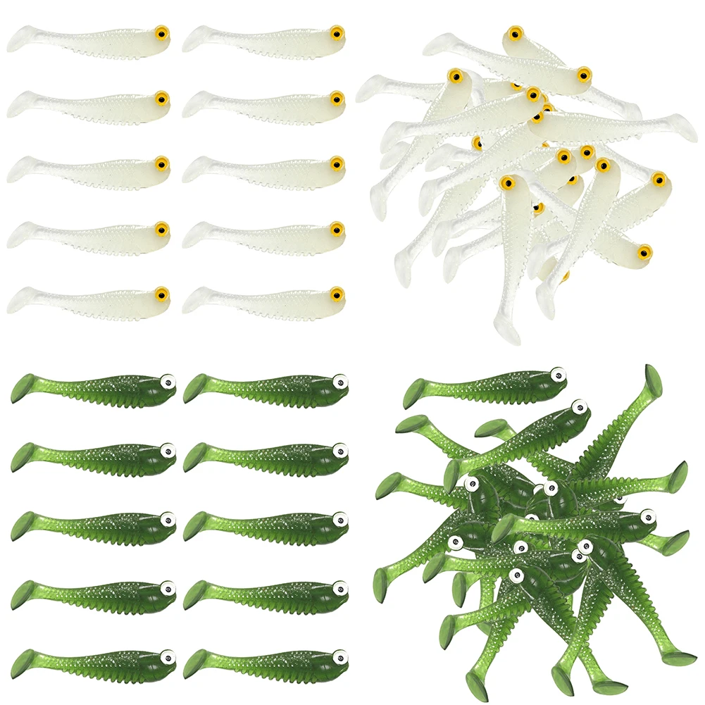 

Artificial Fishing Lure 5.5cm Artificial Soft Bait T Tail Swimbait Pesca Tackles Outdoor Accessories for Beginner Angling