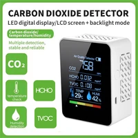 5 in1 co2 meter digital temperature humidity sensor tester air quality monitor carbon dioxide tvoc formaldehyde hcho detector