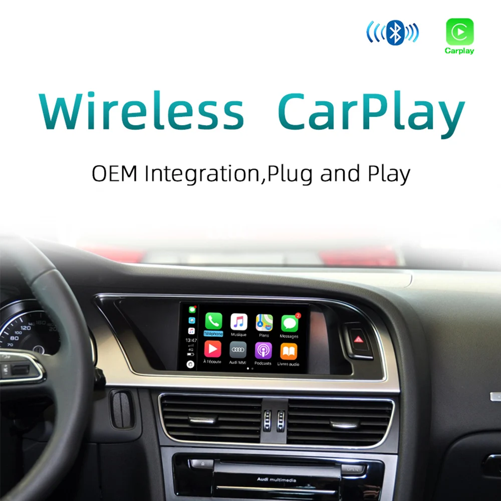 Wi Fi Беспроводное Автомобильное Зеркало Apple CarPlay dongle для Audi 2009 2019 A4 A5 Q5 Non MMI OEM