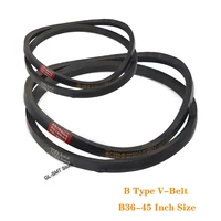 1pcs b type v belt b363738 45 inch size black rubber triangle belt industrial agricultural mechanical transmission belt