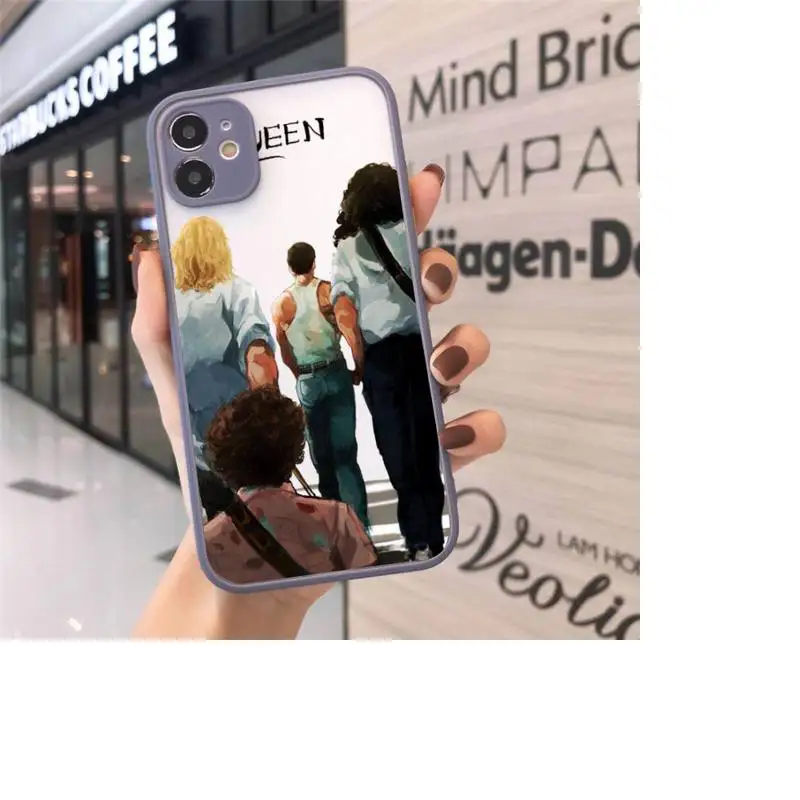 

Freddie Mercury Queen band Phone Case matte transparent For iphone 7 8 11 12 plus mini x xs xr pro max cover