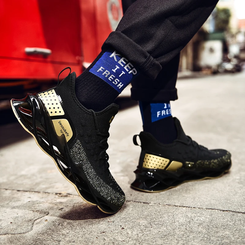 

Running Shoes Men Spring Autumn Male Shoes Fashion Style Breathable Flying Woven Casual Blade Shoes Trendy Men's Jogging Shoes