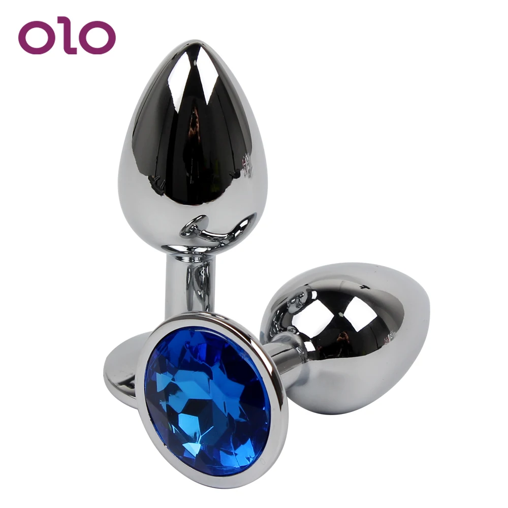 OLO Metal Butt Plug Stainless Steel Anal Bead Diamond Prostate Massage Sex Toys for Women Men Gay Adult Product | Красота и здоровье