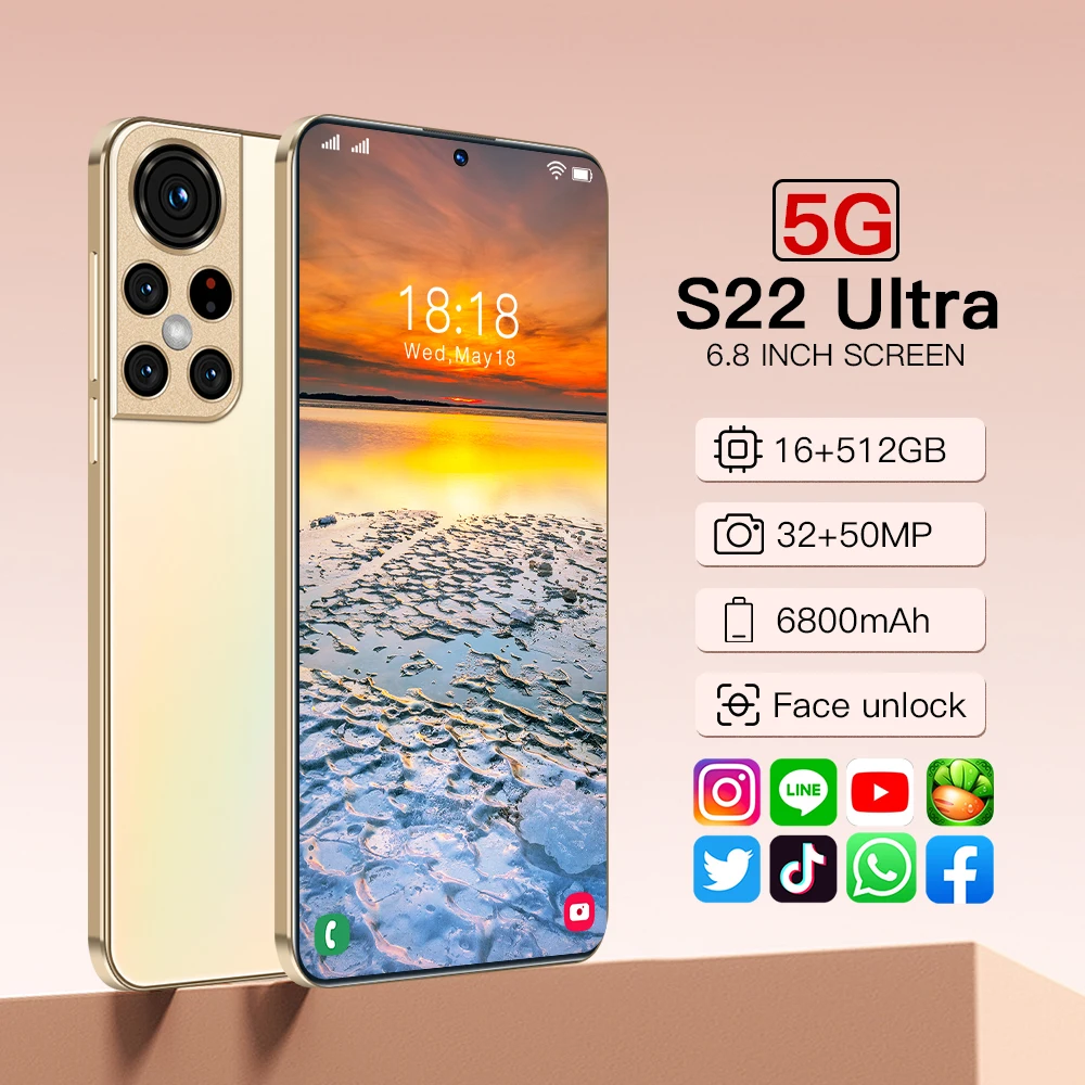 

Unlocked Original Android Phones Smartphone 6.7inch Cellphone Dual SIM Camera 4G Cell Mobile Smart Phone Fingerprint Face Unlock