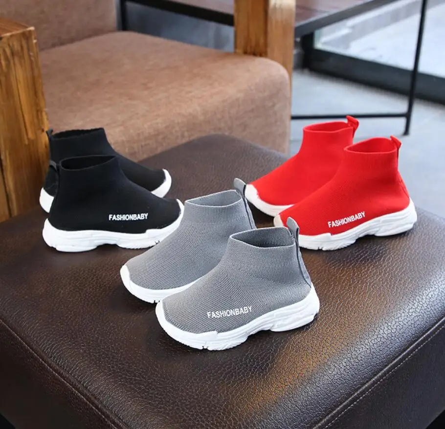 Children casual shoes 2020 male female sneaker child high elastic foot wrapping snow boots kids knitted socks baby |