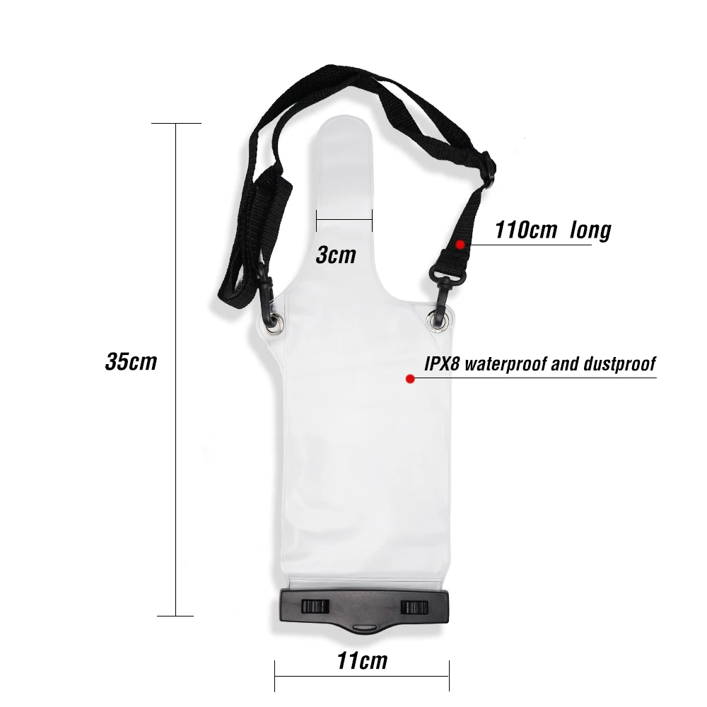 IP67 портативная водонепроницаемая сумка чехол для Baofeng Женская лампа UV82 BF-888S plus UV8D