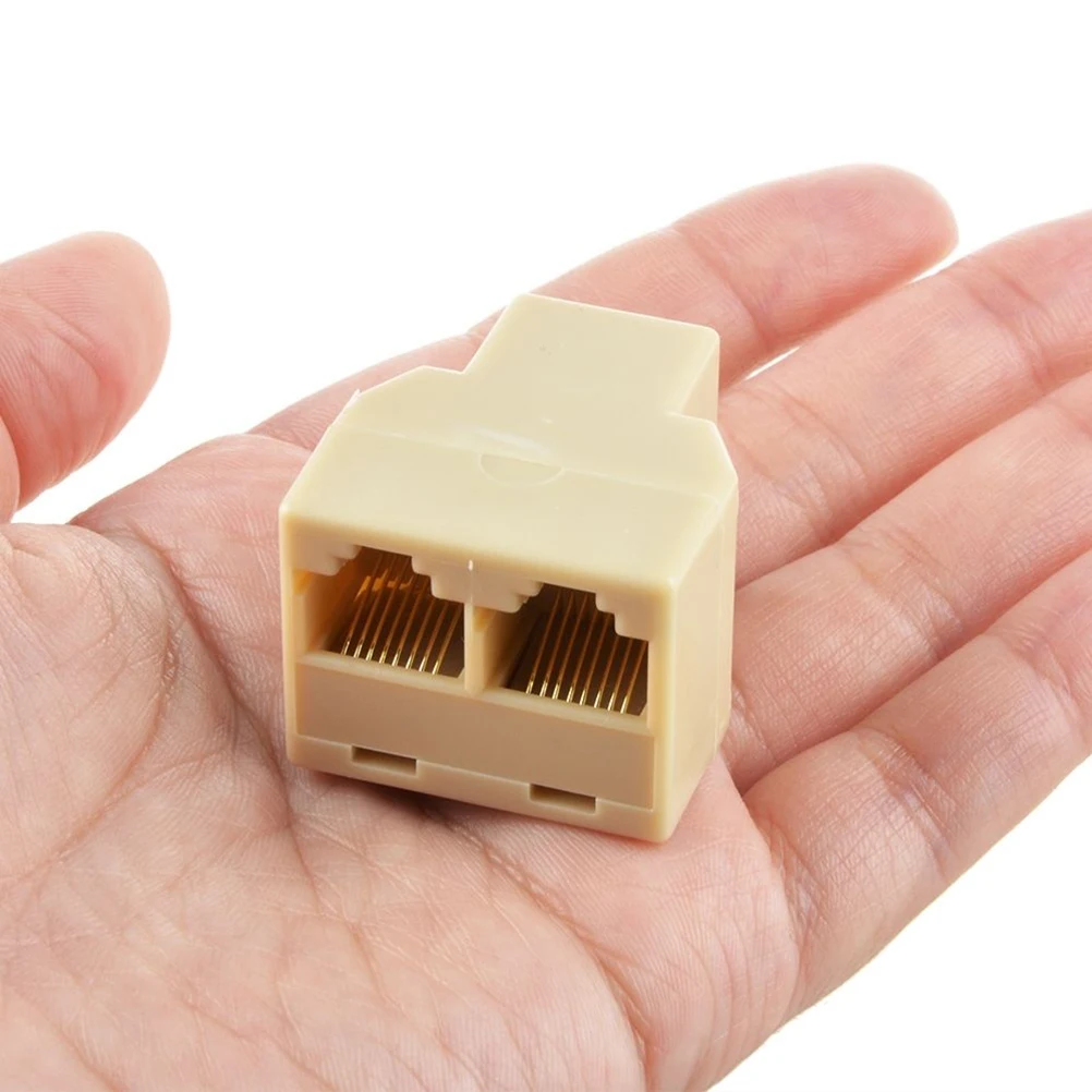 

10Pcs/lot RJ45 CAT 5 6 LAN Ethernet Splitter Connector Adapter PC RJ45 Splitter Connector CAT5 Splitter Adapter Network Dual