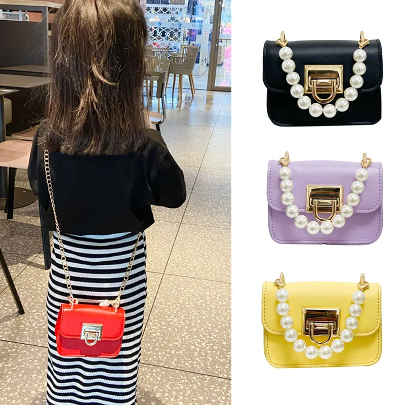 

Детский мини-клатч, милые кожаные кошельки и сумочки для маленьких девочек, детская сумочка для монет вечерние вечерняя сумка-тоут с жемчуг...