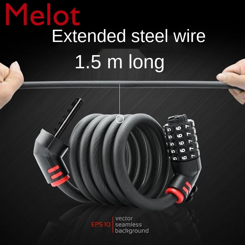 

Bicycle Lock Anti-Theft Password Lock Mountain Bike Portable Lock Head Electric Car Lock Bicycle Accessory Lock