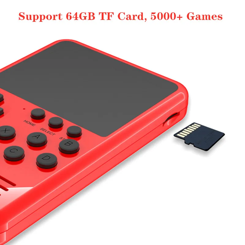 

M3S Mini Handheld Game Players 16 bit Retro Smart Handheld Video Game USB Charging Gaming Console with 4G Games Card for Kids