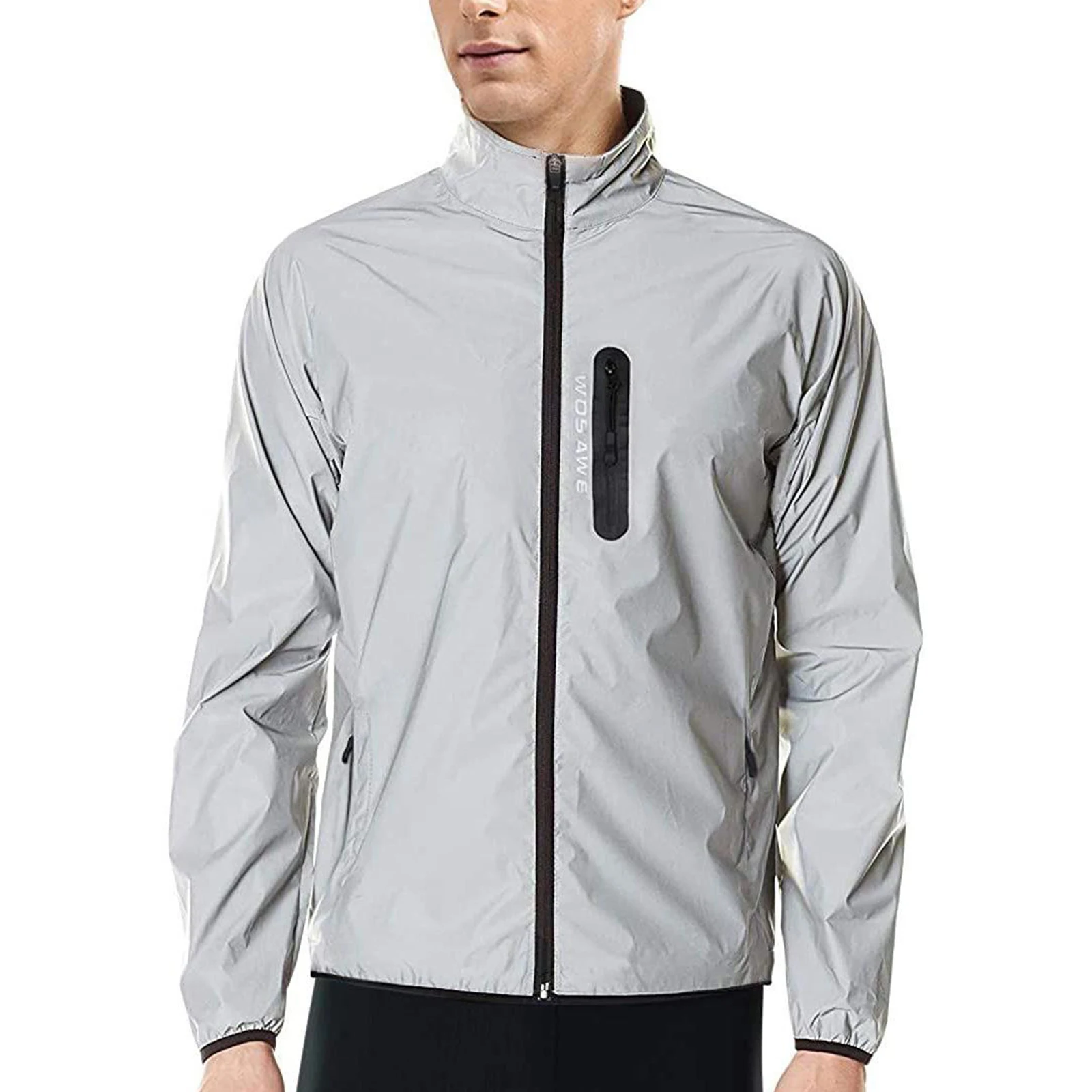 

Mens Cycling Reflective Jacket Waterproof Windproof High Visibility Coat