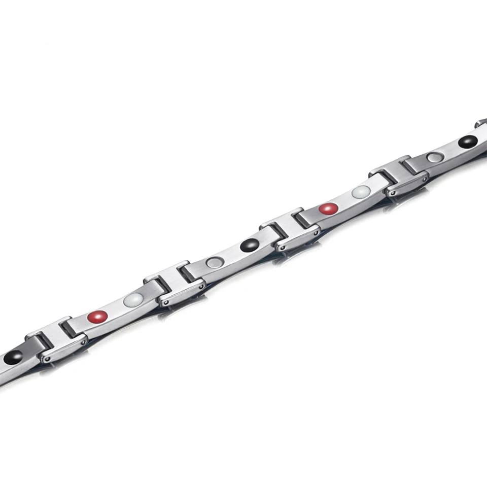 Модные женские браслеты из нержавеющей стали RainSo черного цвета с элементами