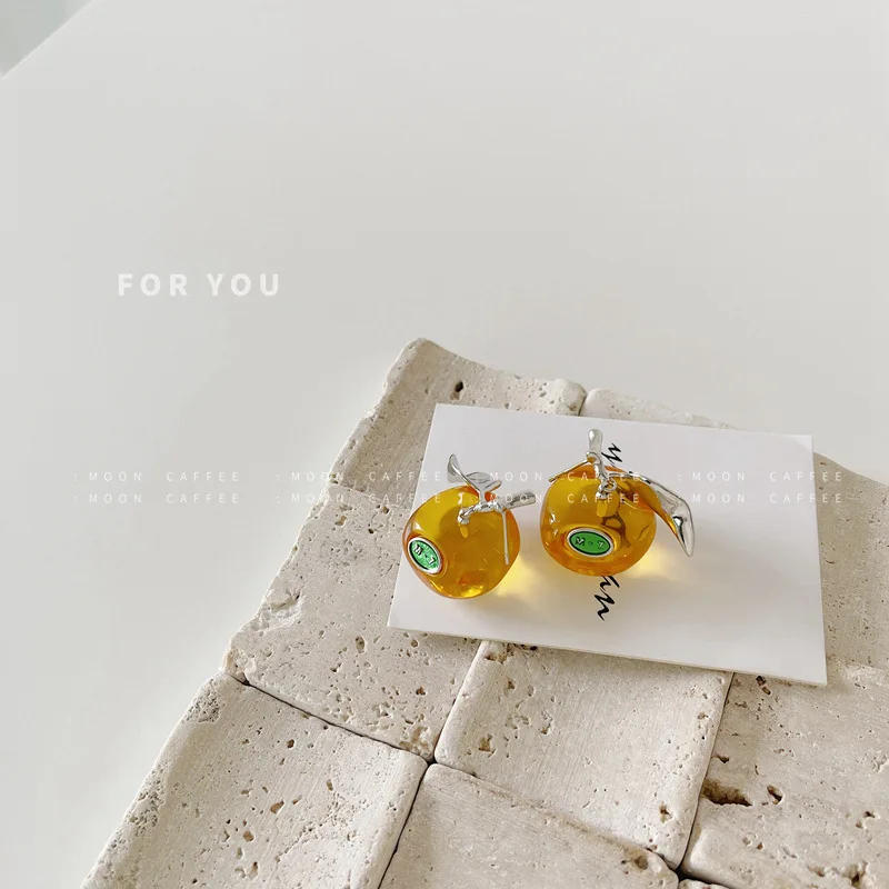 

2021 New Design Sense Fruit Letter Earrings Fashion Classic Earrings S925 Forest Sweet Personality Net Red Earrings Trend