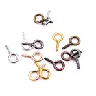 200 шт. миниатюрные штифты Eyepins, крючки, петли, винтовые штифты, резьбовые застежки, крючки, звеньевые соединители для сережек