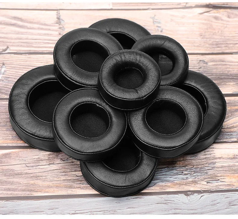 Овчина Универсальные круглые амбушюры из натуральной кожи с пеной памяти