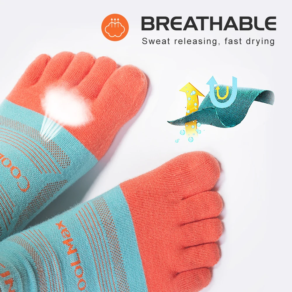 3 пары/партия спортивные носки с пальцами пятью Фитнес противоскользящие Уличная