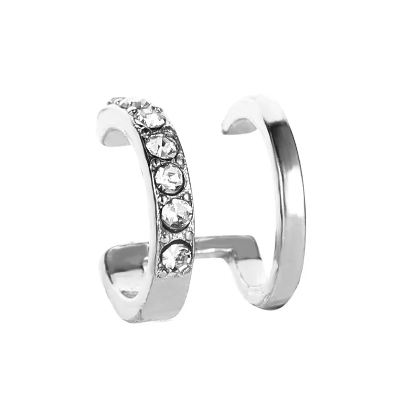 style 7 si Минималистичные ювелирные изделия, серьги-манжеты, клипсы, без пирсинга, корейское золото, одно направление, серьги-манжеты, не пирсинг, Bijoux Femme Sieraden - Окраска металла: style 7 si