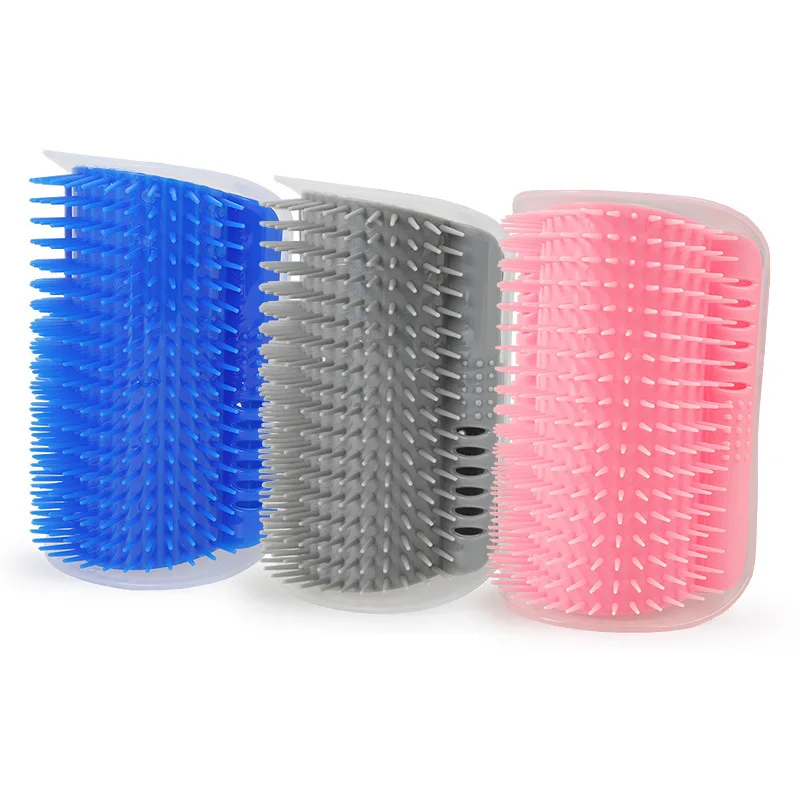 Pet Products for Cats Brush Corner Cat Massage Self Groomer Comb with Catnip Rubs The Face A Tickling | Дом и сад