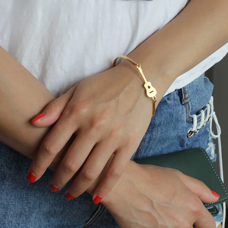 Женский и мужской любовный браслет Hapiship золотистого цвета из нержавеющей стали в