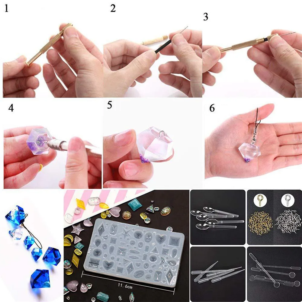 

145pcs Resin Casting Silicone Molds Epoxy Spoon Kit Jewelry Making Pendant Craft