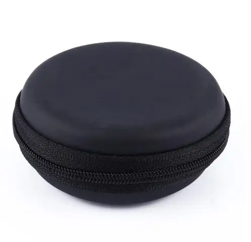

Round CandyColor Zipper Headphone Case Portable Headset Pouch box PU Leather Earphone Storage Bag Protective USB Cable Organizer