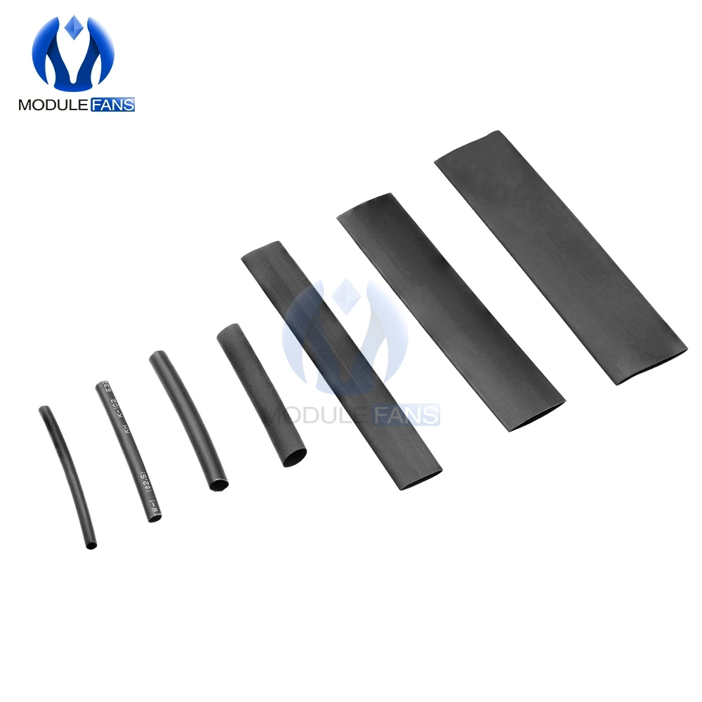 127 шт. термоусадочные трубки для автомобильных кабелей 7 28 м черные 2:1|tube heat shrink