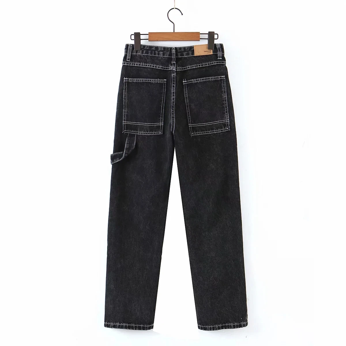 

Jeans women age season dark grey straight restoring ancient ways of tall waist show thin joker jeans