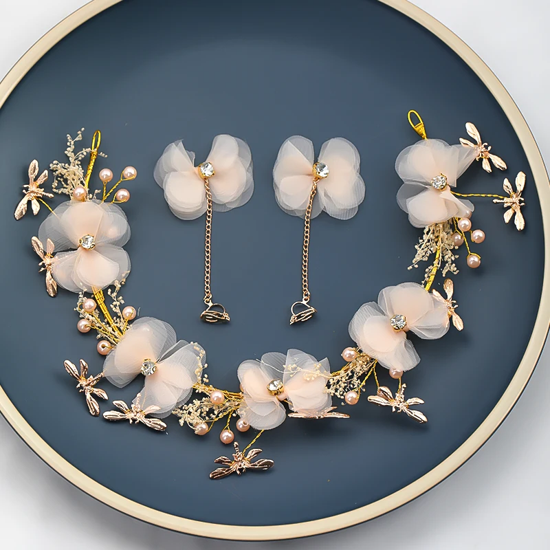 Украшение для волос с листьями и кристаллами свадебный головной убор в западном