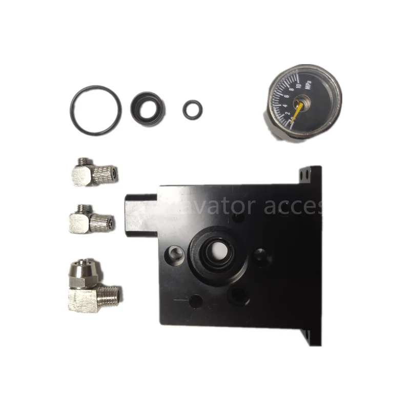 

1:1 RC гидравлический насос для экскаватора, Соединительная пластина, манометр, регулирующий клапан, запчасти для гидравлического экскаватор...