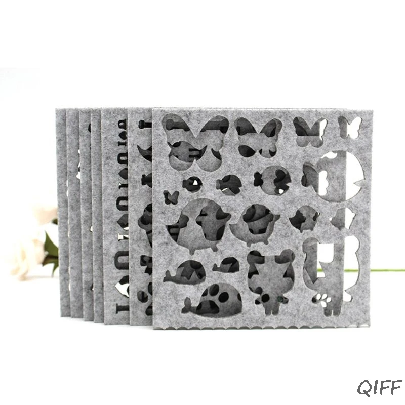 7pcs Wool Felt Mold Needle Felting DIY Craft Stencil Applique Handicraft Shaping |
