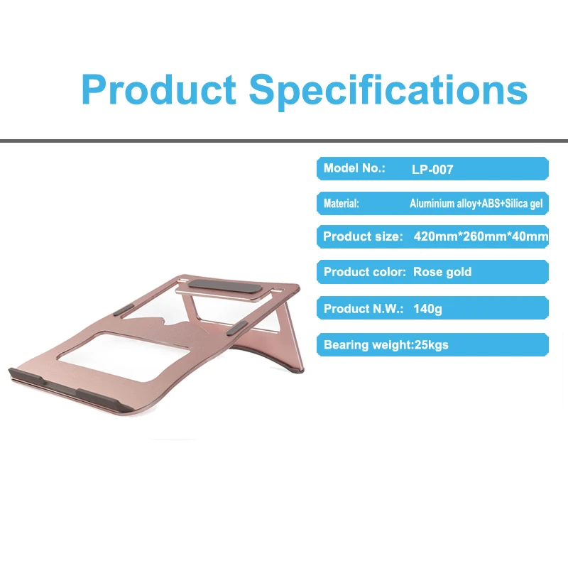 Befon Складная подставка для ноутбука переносной Регулируемый алюминиевый